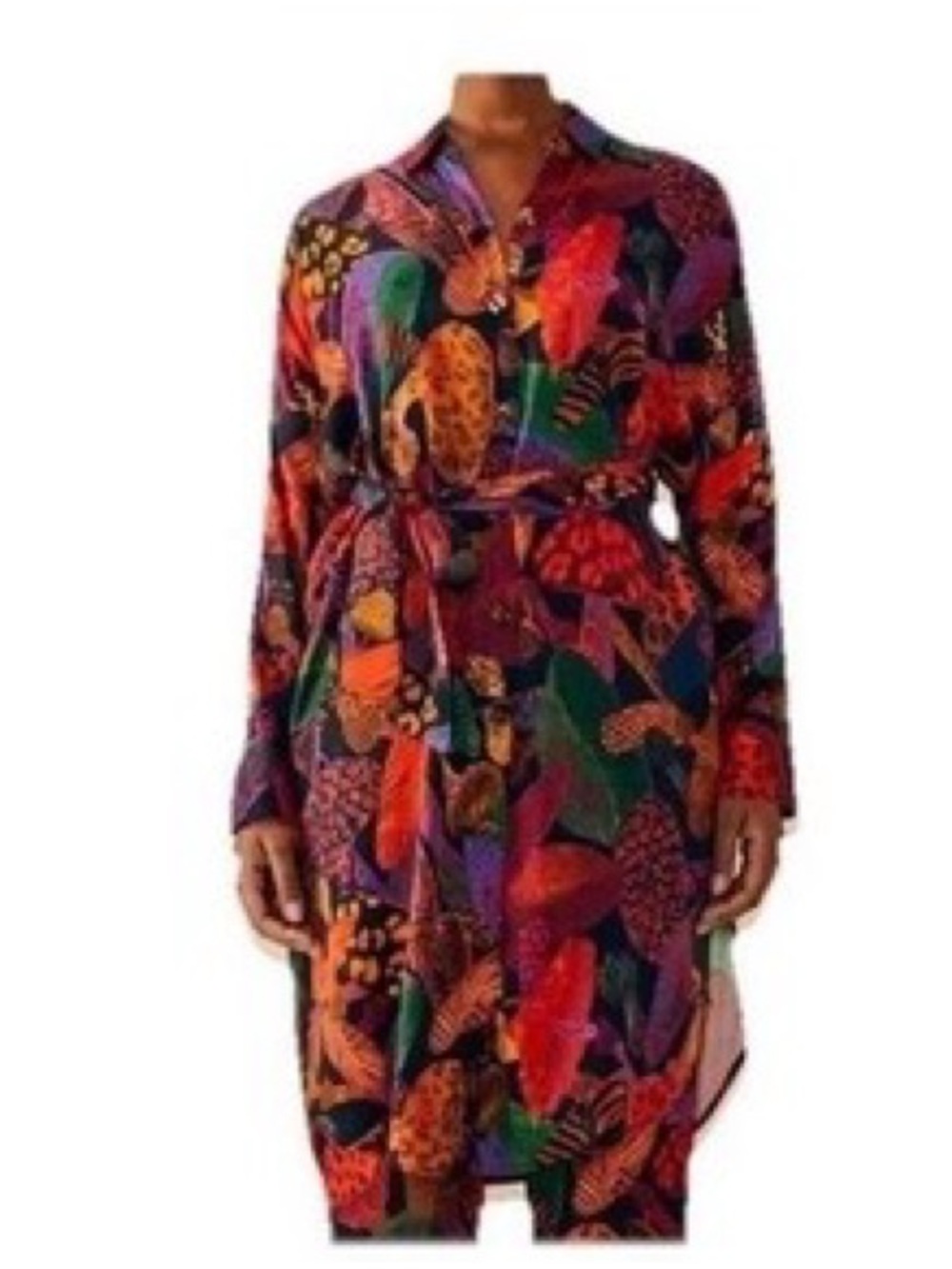 FARM Rio Rioleopard Mushrooms Shirtdress M - Picture 2 of 5